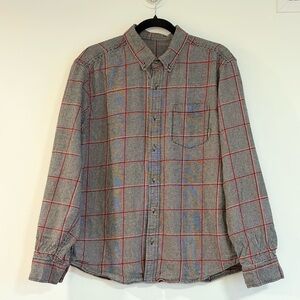 Eddie Bauer Red and Black & White Checkered Shirt